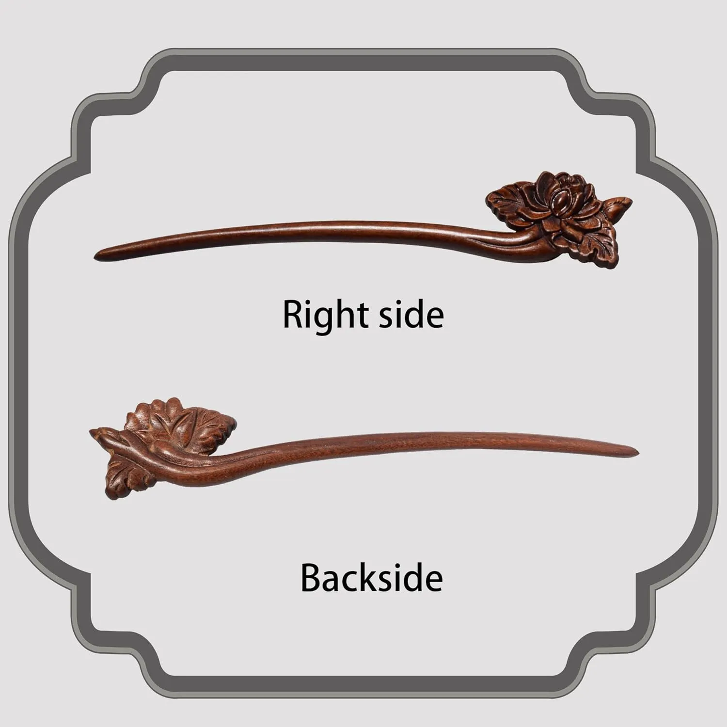 Traditional Chinese hair sticks, retro wooden hair pins, used for long hair accessories buns, Hanfu Dressing Accessorieslotus flower)