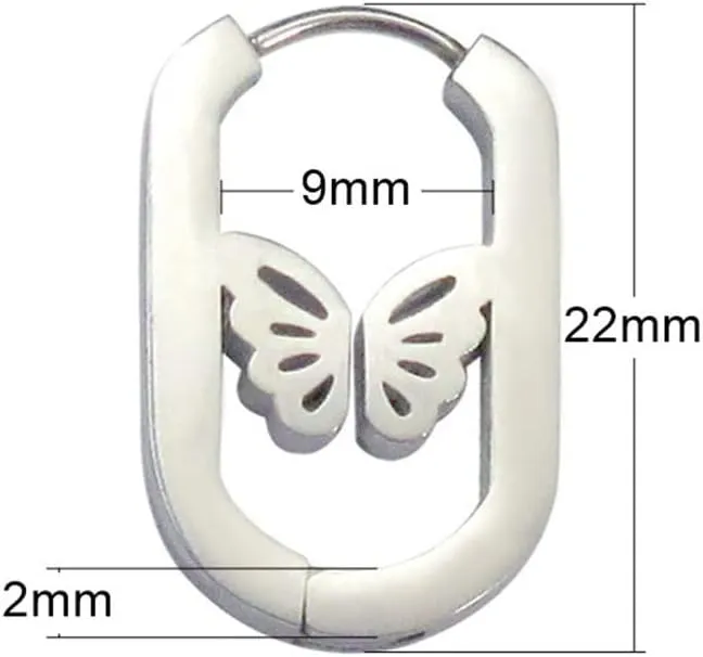 U Shape Hoop Earrings for Women Girls Hypoallergenic Square and Rectangle Hoop Earrings Small Stainless Steel Huggie Hoop Earrings Gifts for Her Silver/Gold