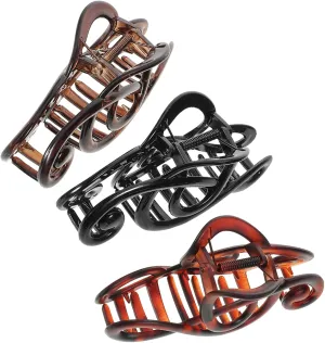 VALICLUD 3pcs Non Slip Claw Barrettes for Women Stylish Accessories for Various Occasions Lightweight and Durable Design for Music Lovers