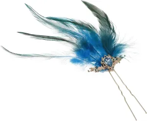 VANZACK Hairpin with Long Tassel Stylish Chignon Bun Holder Boho Hair Accessories for Women for Unique Hairstyles and Comfortable Wear Blue