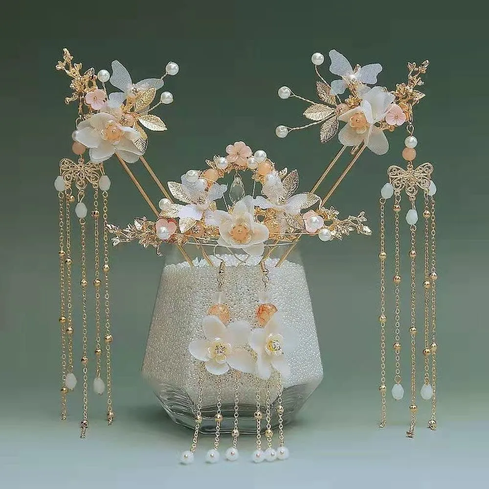 Vintage Chinese Bride Hair Jewelry Rhinestone Hair Accessories Hair Band Wedding Headwear Crown Brides Tiara 07 Tiaras Headpieces