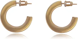 Vintage Copper Hoop Earrings Antique Ethnic Hoop Earrings for Women,Hypoallergenic Hoops for Women 25mm
