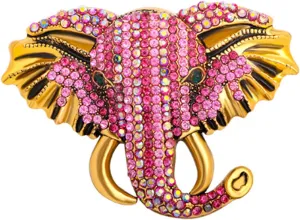 Vintage Crystal Elephant Brooch Sparkling Uniquely Stylish Lucky Animals Rhinestone Brooches Pin Fashion Jewelry Accessories Gifts for Women Men