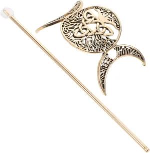 Vintage Hollow Moon Hair Stick Elegant Alloy Hairpin for Women Traditional Chinese Style Hair Accessories for Daily Wear and Special Occasions Sturdy and Comfortable Design