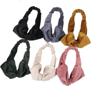 Vpang 6 Pcs Womens Headbands Non Slip Boho Headbands Turban Headbands Yoga Hairbands Vintage Criss Cross Elastic Head Wrap Twisted Cute Hair Accessories for Women Girls