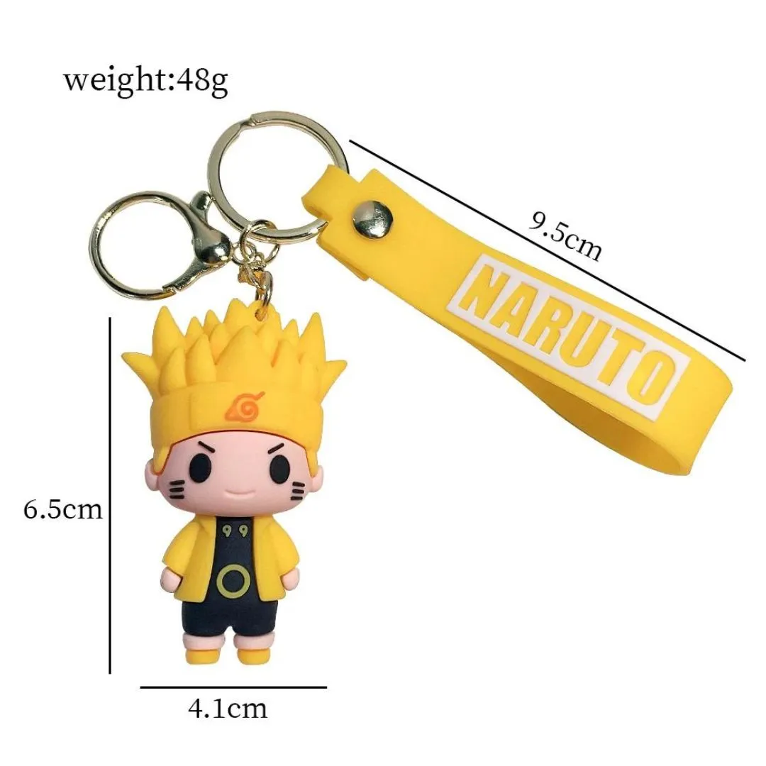 Whimsical 3D Rubber Silicon Cartoon Keyrings - Naruto ( Pack of 1 )