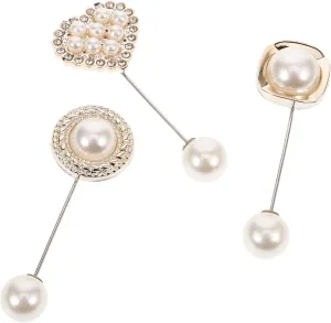Women's Fashion Jewelry Brooch Pearl Rhinestone Corsage Pin Cardigan Pin Stylish Accessory