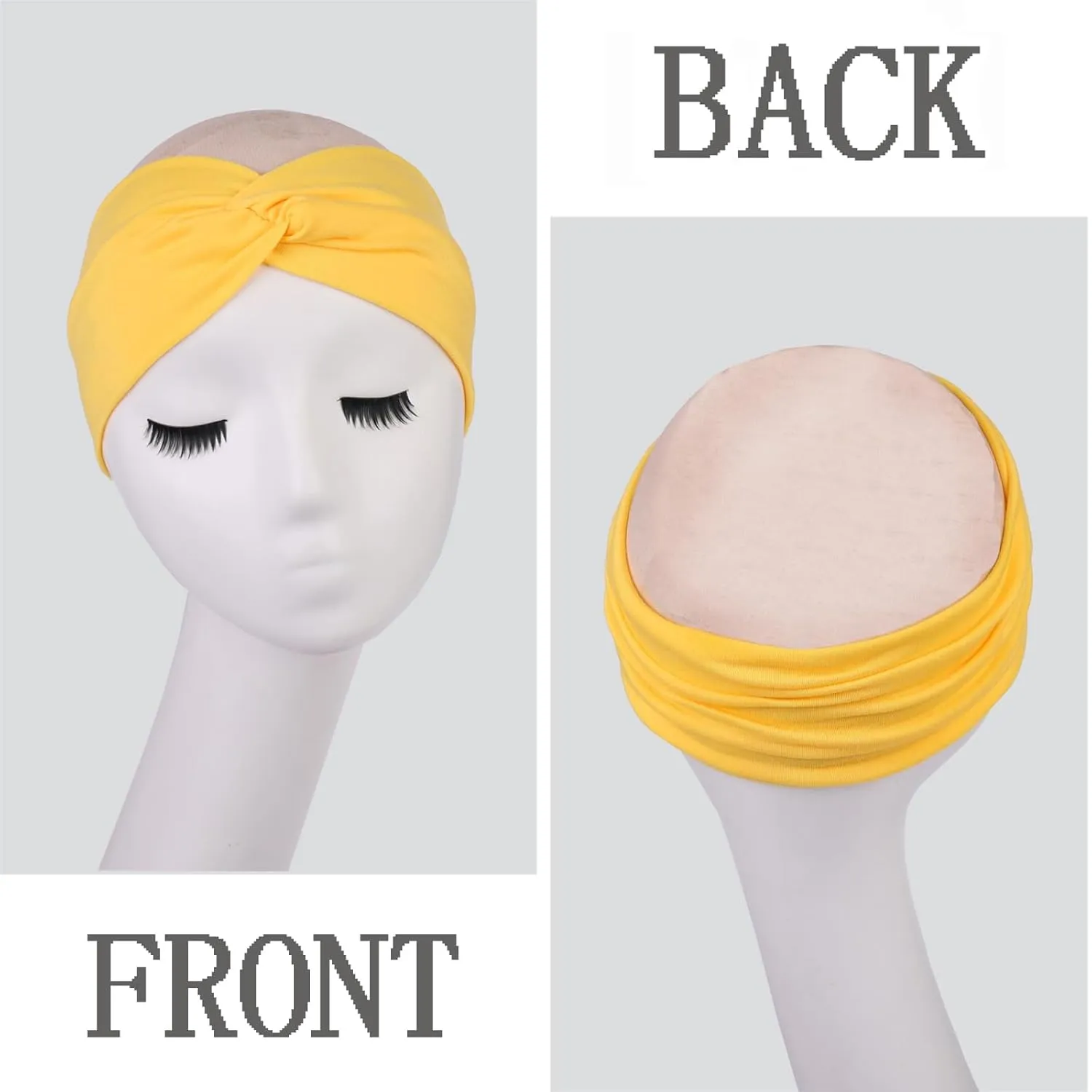 XTREND 6 Pcs Women's Headbands Twisted Cross Elastic Head Bands Yoga Workout Hairbands Non-Slip Sweat Soft Headbands Solid Color Simple Versatile Hair Accessory Hair Bands