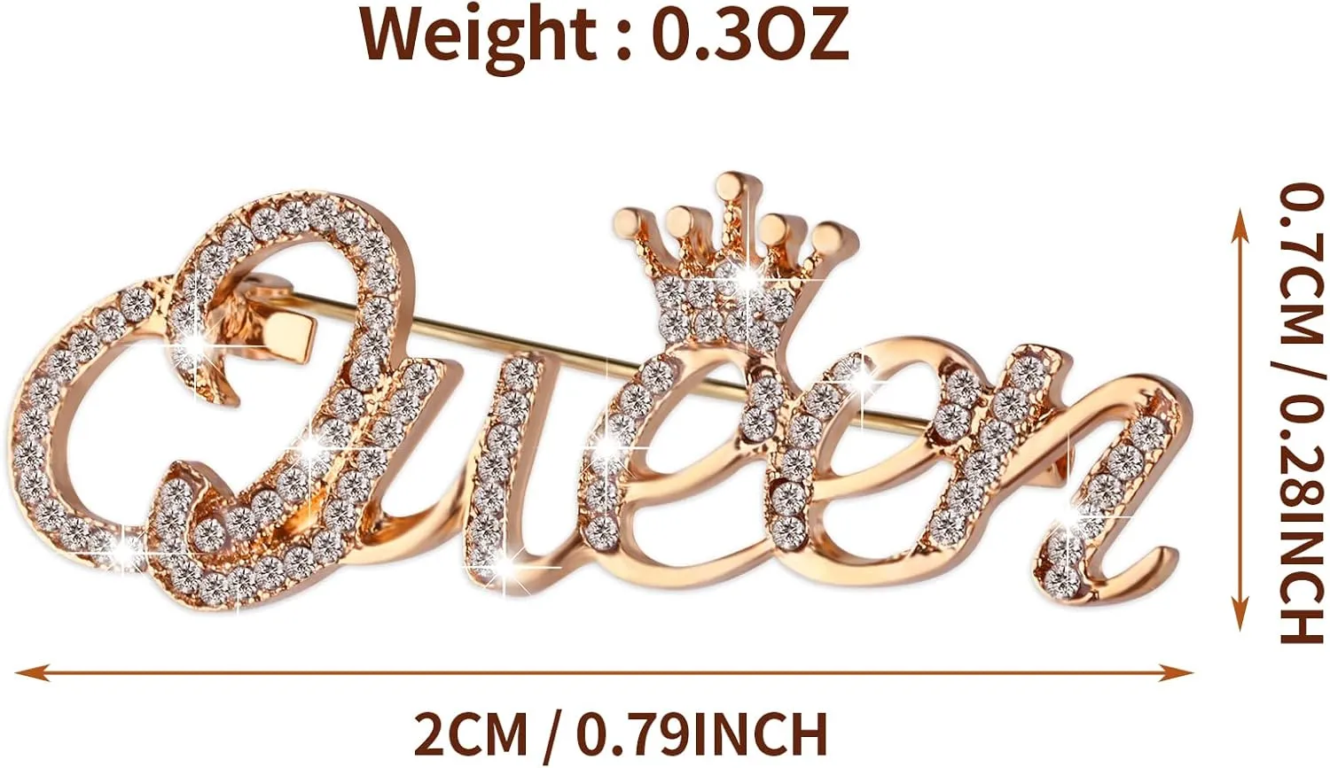 Yolev Queen Crown Brooch Pins for Women Girls