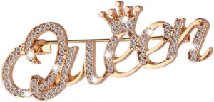 Yolev Queen Crown Brooch Pins for Women Girls