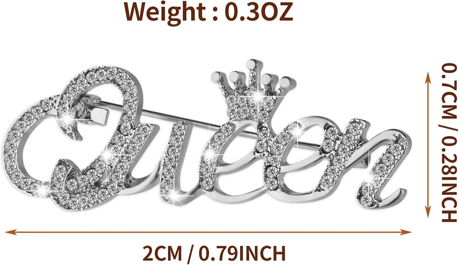 Yolev Queen Crown Brooch Pins for Women Girls